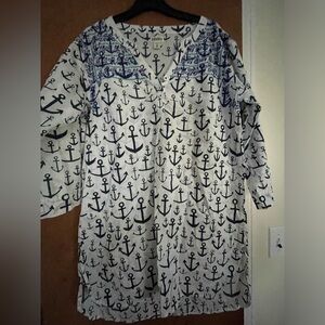 Hatley Anchor Tunic 19” pit to pit 30” long also comes with a t shirt